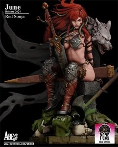 Red Sonya Statue 3D Print Unpainted/Unassembled - Picture 1 of 13