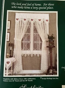 HERITAGE LACE SIMPLICITY VORHÄNGE 60" X 30" ETAGE 2ER SET ECRU BEIGE NEU USA - Bild 1 von 9
