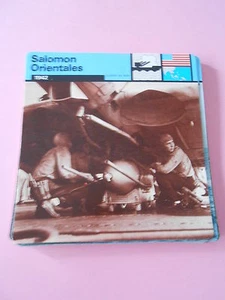 Guerre War 1942 Salomon Orientales échec Japonais Guadalcanal Fiche Card - Picture 1 of 2