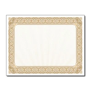 Gold Border Blank Certificate Paper - 100 Pack - 8.5" x 11" Certificates for ... - Picture 1 of 4