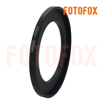42mm to 55mm Stepping Step Up Filter Ring Adapter 42mm-55mm 42-55mm Metal Filter - Image 1 of 2