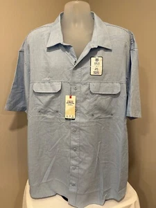 Camisa Izod Saltwater CoolFX Azul S/S Botón Delantero con Ventilación Trasera 4XL - Imagen 1 de 4