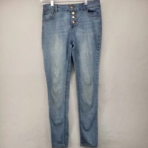 HIPPIE GIRL GIRLS JEANS BLUE SIZE 16 YOUTH HIGH-RISE SKINNY STRETCH DENIM PANTS  - Picture 1 of 12