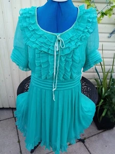 Ladies Dress Size 14 Tea/Mint Green By Culture BNWT Short 34" Length - Picture 1 of 12