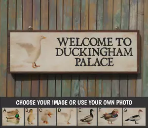PERSONALISIERTES ENTENTEICHSCHILD DUCKINGHAM PALASTSCHILD AUF BESTELLUNG HERGESTELLT GARTENPLAKETTE - Bild 1 von 19