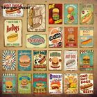 Hamburger Metal Signs Vintage Eco Friendly Poster Kitchen Cafe Home Wall Decor