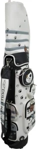 DULLY NA CAT Caddy Golf bag 8.5 type DN-CB03 4.2kg White Faux Leather New - Picture 1 of 5