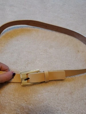 Cinto de couro bronzeado claro Tanner grande - Imagem 1 de 4