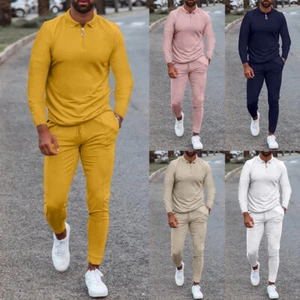 Men's Tracksuits 2 Pcs Outfit Casual Short Sleeve Sweat Suit Running Exercise ṑ - Picture 1 of 20
