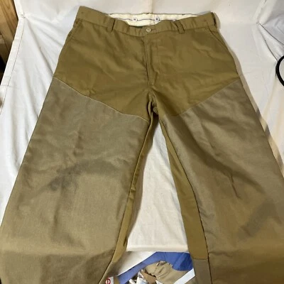 Cabelas Mens Duck Canvas Brush Upland Hunting Pants Flannel Lined 38W 30L Brown - Image 1 of 4