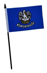 Louisiana State Small Hand Flag (6" x 4") - Picture 1 of 1