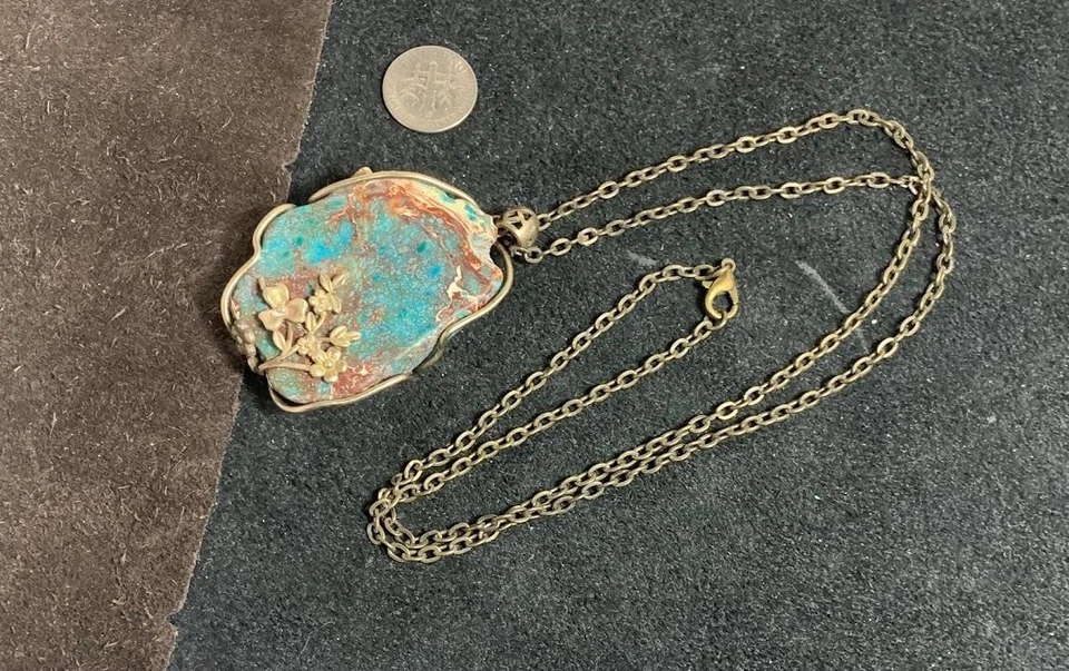 Gorgeous turquoise  pendant necklace(t728m-w0.5) - image 1 of 1