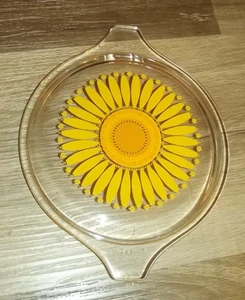 Pyrex 12 470-C Klarglas Gänseblümchen Sonnenblume Kasserolle Deckel 1969-70 T79 - Bild 1 von 3