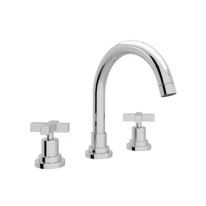 Grifo de baño ROHL A2228XMAPC-2 mango cruzado amplio cromado pulido - Imagen 1 de 1