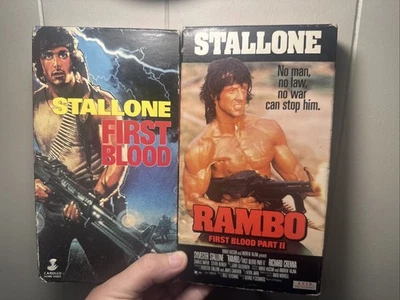 Rambo First Blood Part I and Part II VHS Carolco Home Video Avid Entertainment - Image 1 of 4