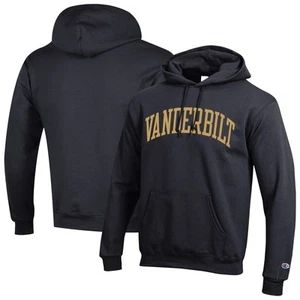 Sudadera con capucha suéter polar arco básico Champion negra Vanderbilt Commodores para hombre - Imagen 1 de 3