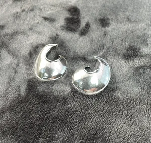 Or Paz PZ Israel Sterling Silver Crescent Earrings 9.39 Grams - Picture 1 of 10