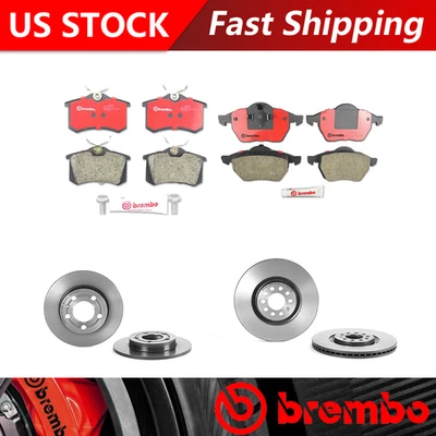 Kit de rotores de freno y pastillas de freno de cerámica para Audi TT Quattro 2002 Foto 1 de 4