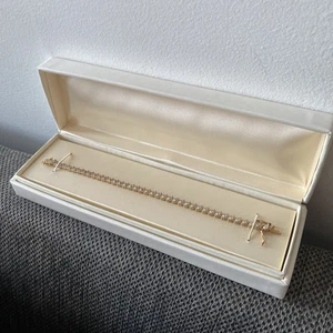 14K Yellow Gold CZ Tennis Bracelet - Marquise Cut Diamond Appearance Engagement  - Picture 1 of 9