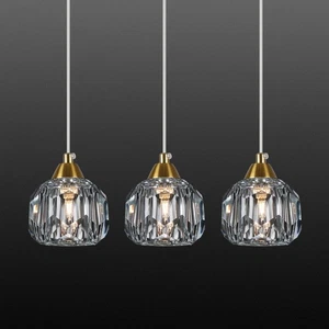 Crystal Chandeliers for Dining Room Lights Fixture Over Table, 3 Pack Gold Mo... - Bild 1 von 8