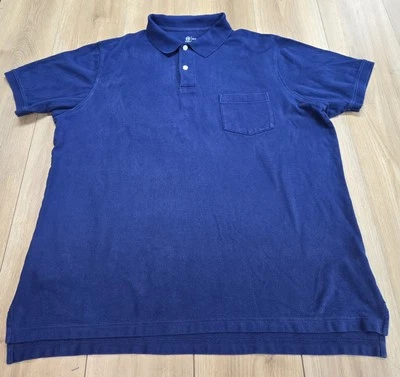 Polo de bolsillo HB Harbor Bay para hombre talla 2XLT, azul, DXL grande/alto, manga corta Foto 1 de 4