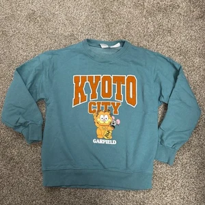 Zara Garfield Sweatshirt Girls 11-12 Nickelodeon Crewneck Kyoto City Cartoon - Picture 1 of 9