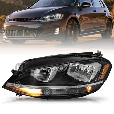For 2018-2020 Volkswagen Golf & GTI Halogen Headlight Left Driver Side Headlamp Foto 1 de 4