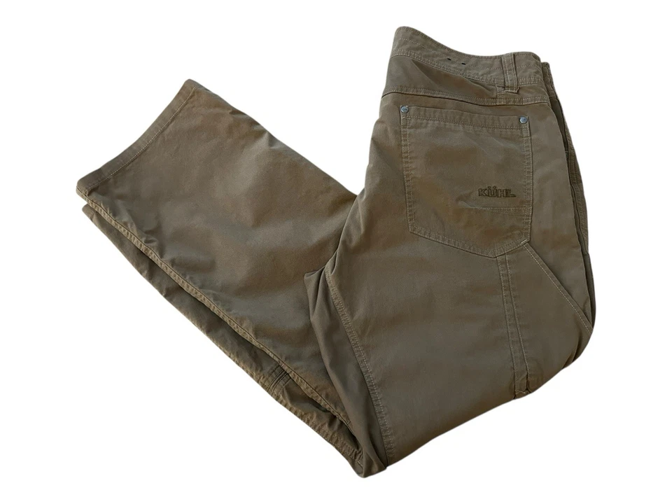 Kuhl Radikl Mens 35x28 Brown Olive Lightweight Hiking Outdoor Pants - Image 1 of 4
