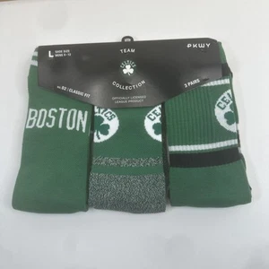 PKWY Unisex 3pk Baseline Crew Socks, Multicolor, Large - Picture 1 of 7