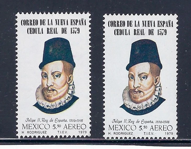 "Felipe II" PHOSPHORESCENCE ON 2 DIFF PPRS SC#C619 (FL156)" — 第 1/1 张图片