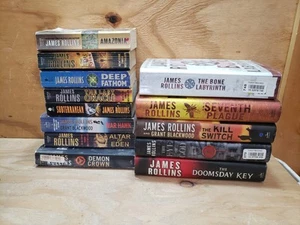 Lot of 13 assort James Rollins novels HB/PB mix Doomsday &the Plague kill switch - Picture 1 of 1