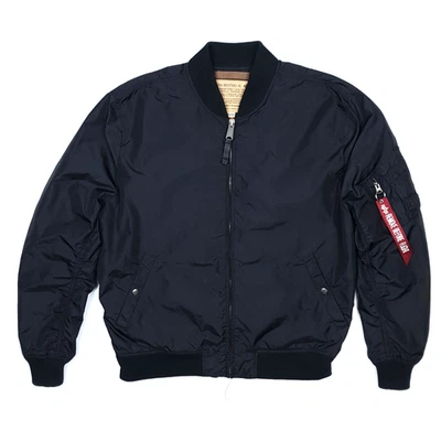 Alpha Industries MA-1 Bomber Jacket 2XL Men Black Fly USA Military XXL Pristine - Image 1 of 4