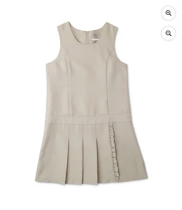 Wonder Nation Girls School Uniform Pleated Ruffle Jumper Dress, Sizes 12 - Picture 1 of 3