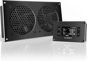 AC Infinity AIRPLATE T7, Quiet Cooling Fan System 12" with Thermostat Control, - Afbeelding 1 van 12