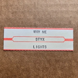 STYX Why Me/Lights JUKEBOX STRIP Record 45 rpm 7" - Picture 1 of 1