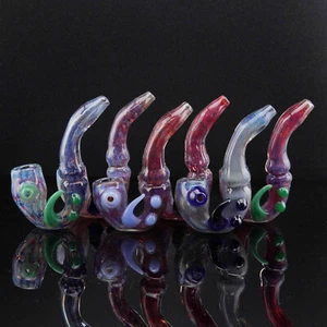 Pipas de vidrio para fumar Sherlock Morning Star hechas a mano de 6 pulgadas gruesas - Vendedor de EE. UU. - Imagen 1 de 10