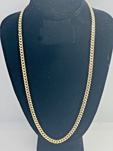 Stunning 10K Italy Solid Yellow Gold CUBAN Link Chain 25” ( 6 mm ) Free Ship - Picture 1 of 14
