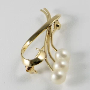 14 Karat Anstecknadel Brosche mit Baumzuchtperlen - Bild 1 von 15