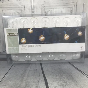 Target Clear Globe String Lights Indoor/Outdoor 25 bulbs  Green Base & String - Picture 1 of 8