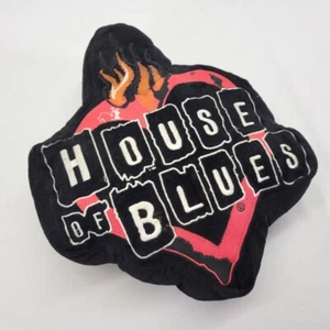 House of Blues Throw Pillow Las Vegas Heart Fire Music Concert Venue Black - Picture 1 of 8