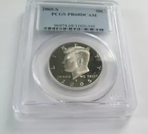 2005-S 50C Clad Kennedy PCGS PR68DCAM Proof Certified PCGS #96974.68/11030195 - Picture 1 of 6