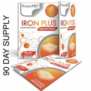 90 Day Supply Original PatchMD IRON Plus Topical Patch 90 Patches New Sealed - Picture 1 of 5