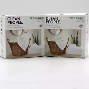 Lot of 2 CLEAN PEOPLE Fresh & Clean Laundry Detergent Strips 96 Loads - Picture 1 of 4