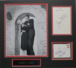Jimmy Stewart Kim Novak Signed Vertigo Matted 11x14 Photo w/Cuts BECKETT - Picture 1 of 3
