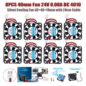 8X 24V Silent Radial Turbo Blower Fan Cooling for 3D Printer Replacement 4010 DC - Picture 1 of 9