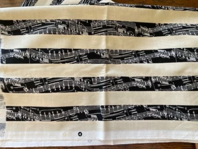 3 Yards - Music Notes Stripe by Benartex 3 pieces of 1 yard each - Image 1 of 3