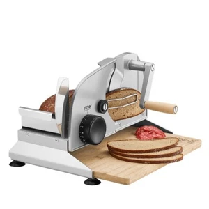 Ritter Allesschneider amano5, 107.001 manuell, mit Bambusbrett, silbermetallic - Bild 1 von 6