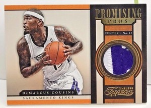 DeMarcus Cousins 2012-13 Panini Timeless Treasures PRIME 2 color GU Patch #'d/10