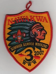 OA Nawakwa Lodge 3 Activity Patch, 2007 Summer Service Weekend (eA2007-2), Mint! - Picture 1 of 1