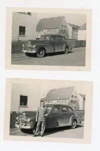 50er Jahre Foto echtes Automobil Auto früher Oldtimer Modell Mann Pose Lot 2 - Bild 1 von 6